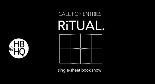Open Call: RiTUAL. single sheet book show Open Call: RiTUAL. single sheet book show