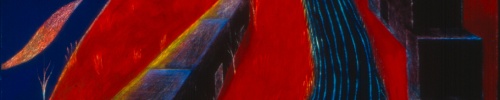 Someplace Red, painting by Lesley Mitchell of Assemblage Artists Collective