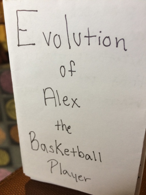 Evolution of Alex the Basketball Player by Alex Wiese for Ritual single-sheet book show