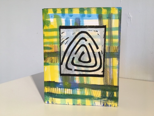 Maze on Plaid by Lesley Mitchell 