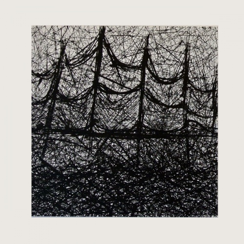 Danielle Bursk Abstract drawing in black and white