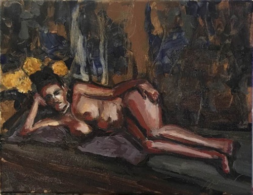 DoN Brewer, Tiberino Odalisque, oil on canvas