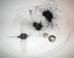 Trish Thompson : Ink Web : Charcoal, graphite, ink and watercolor on paper : 19 