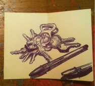 Keys and Bic Pens by Mike Lewis