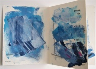Notion no. 64: too blue, a ritual meditation book of type and painting