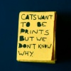 Cats want to be prints by Elinor Breidenthal