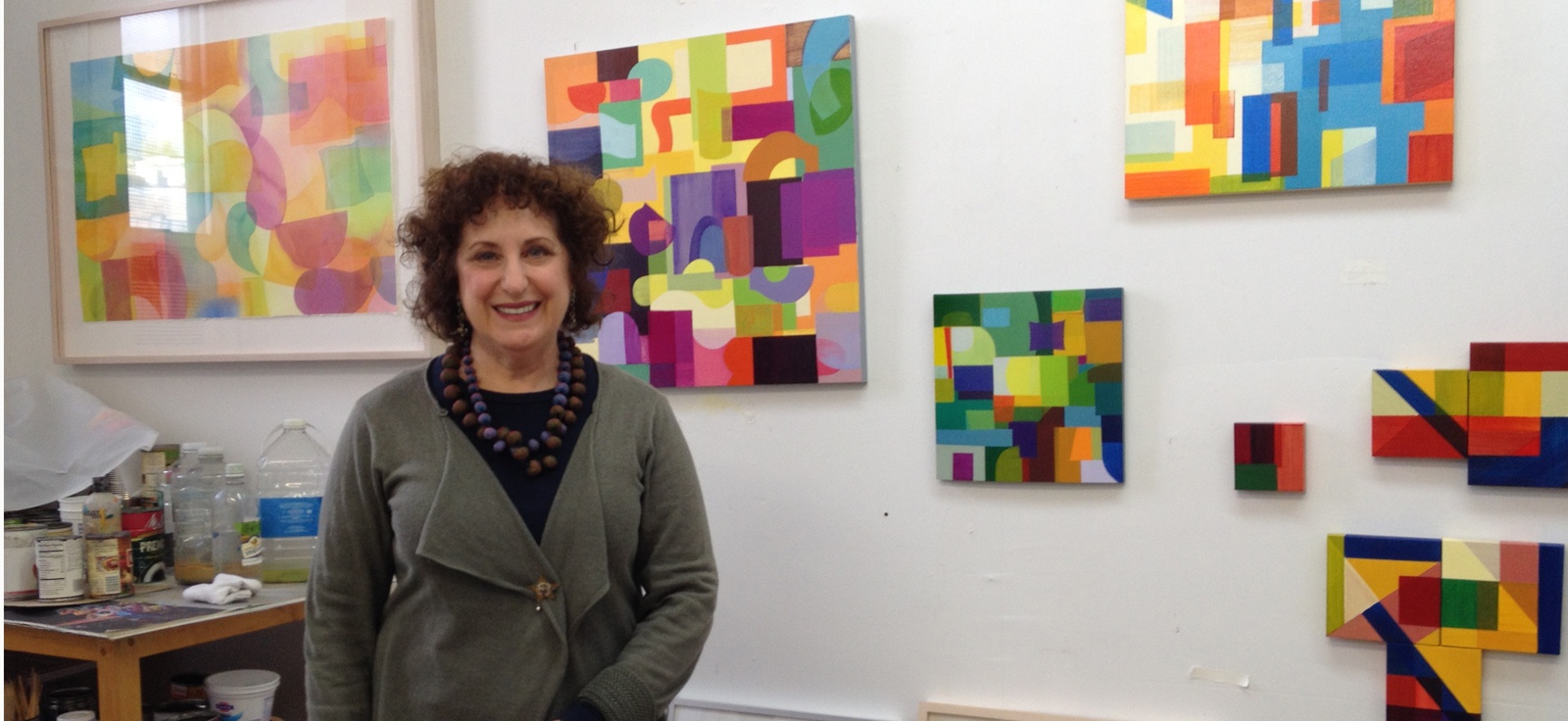 Dianne Lachman, painter, in her studio